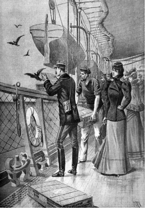 Попытка передать сообщение с помощью почтовых голубей, 1898 г Попытка передать сообщение с помощью почтовых голубей, 1898 г